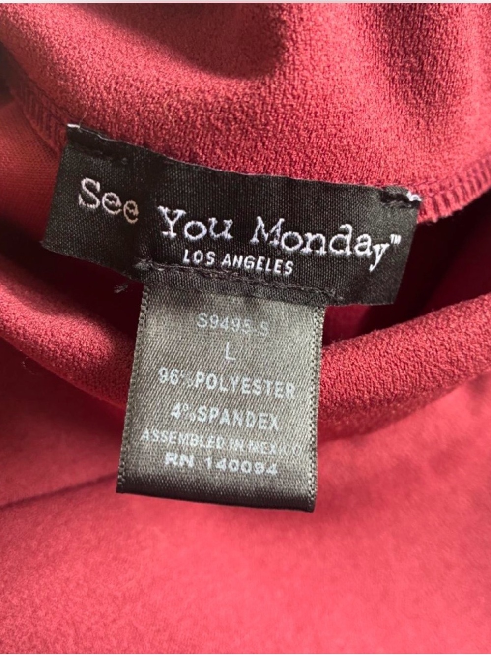 Women’s See You Monday Burgundy Rose Stretch Knit Skirt